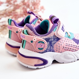 PJ2 Chaussures Sport Enfant Avec Velcro Rose-Violet Lillo 2