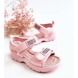 PJ2 Sandales pour enfants en cuir avec velcro Amoss rose ['rose'] 2