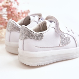 PA1 Chaussures de sport en cuir pour enfants avec velcro Blanc Baylene 2