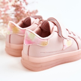 PA1 Chaussures De Sport En Cuir Pour Enfants Avec Velcro Rose Baylene 2