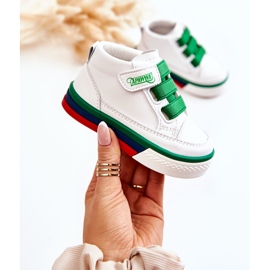 PA1 Baskets montantes enfant blanches et vertes Baxter ['blanc vert'] 3