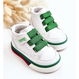 PA1 Baskets montantes enfant blanches et vertes Baxter ['blanc vert'] 4