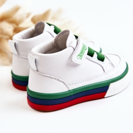PA1 Baskets montantes enfant blanches et vertes Baxter ['blanc vert'] 5