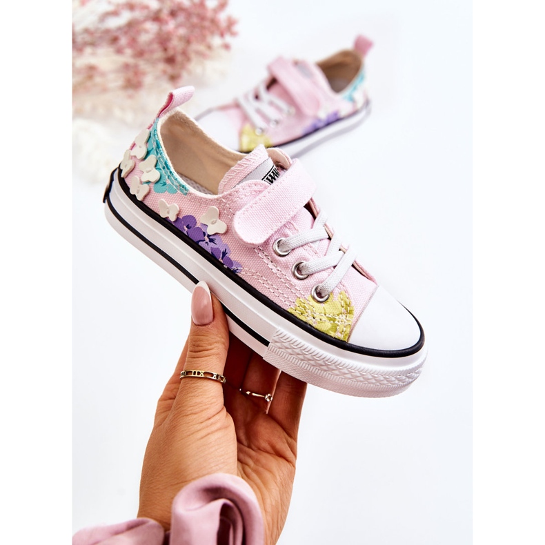 PA1 Baskets Enfant Tissu Imprimé Rose Buster 1 PA1 Baskets Enfant Tissu Imprimé Rose Buster 1