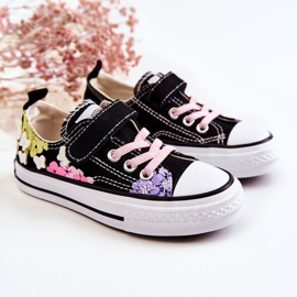 PA1 Baskets Enfant Tissu Imprimé Noir Buster 1