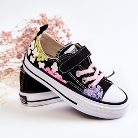 PA1 Baskets Enfant Tissu Imprimé Noir Buster le noir 2