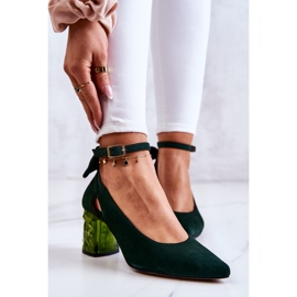 Escarpin Daim a Noeud Maciejka 05059-09 Vert foncé 2