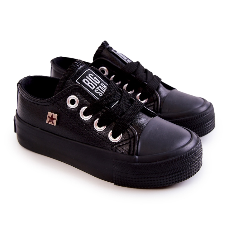 Baskets en cuir pour enfants Big Star JJ374311 Noir 1