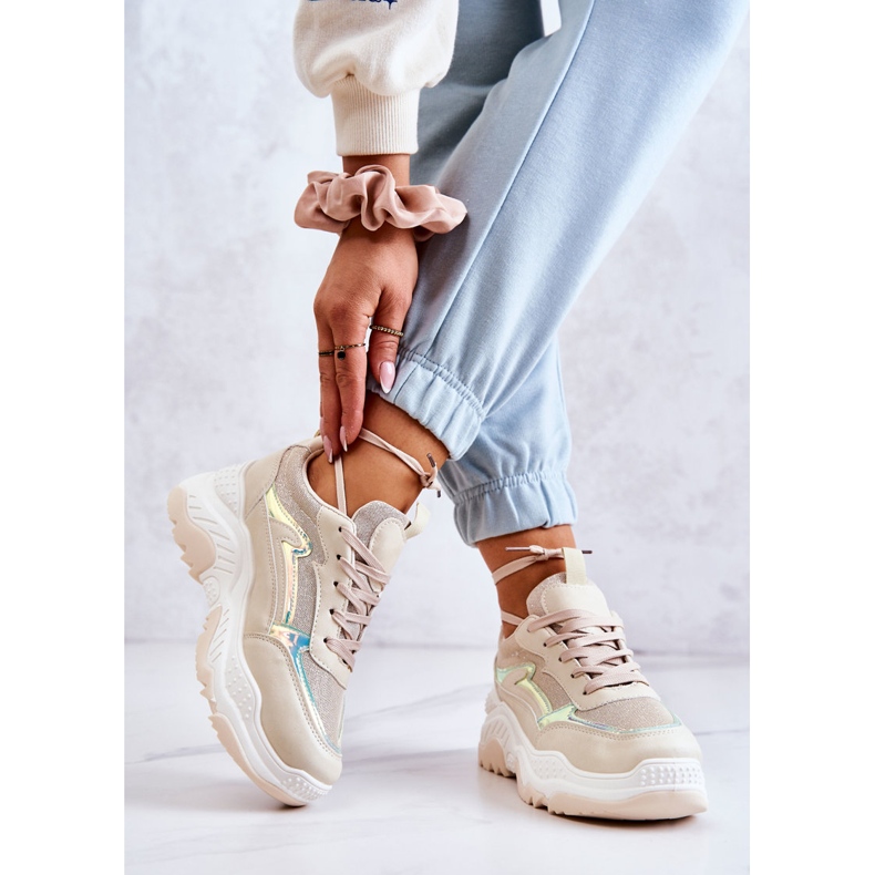 PG1 Baskets Callisto Shiny beiges femme 2