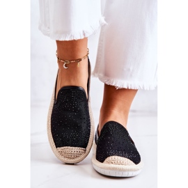 PG1 Espadrilles Femme En Toile Avec Oxyde De Zirconium Noir Deimos le noir 5