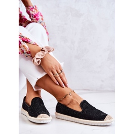 PG1 Espadrilles Femme En Toile Avec Oxyde De Zirconium Noir Deimos le noir 7