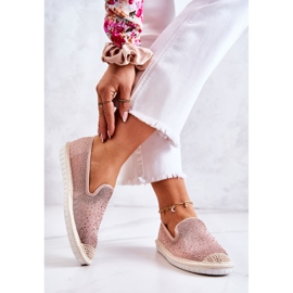 PG1 Espadrilles Textile Femme Avec Cubic Zirconia Rose Deimos 2