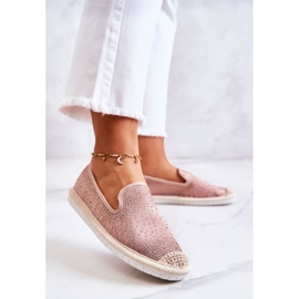 PG1 Espadrilles Textile Femme Avec Cubic Zirconia Rose Deimos 3