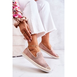 PG1 Espadrilles Textile Femme Avec Cubic Zirconia Rose Deimos 5