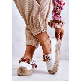 PS1 Espadrilles Femme En Cuir Avec Une Chaîne Blanc Fantaisie 2