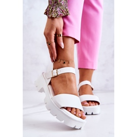 PS1 Sandales à Talons Hauts en Cuir Blanc Sovie 1