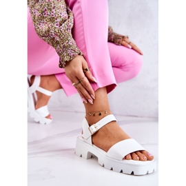 PS1 Sandales à Talons Hauts en Cuir Blanc Sovie blanche 3
