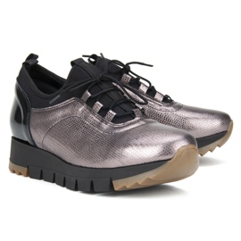 Chaussures Filippo 3859 Platine noir 2