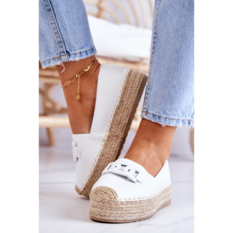 FB2 Espadrilles classiques sur la plate-forme blanche Julianne 2