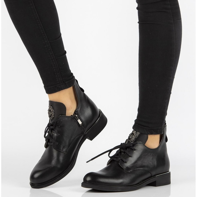 Chaussures en cuir Filippo 30055 noir le noir 1