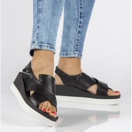 Sandales en cuir Filippo 40256 noir le noir 1
