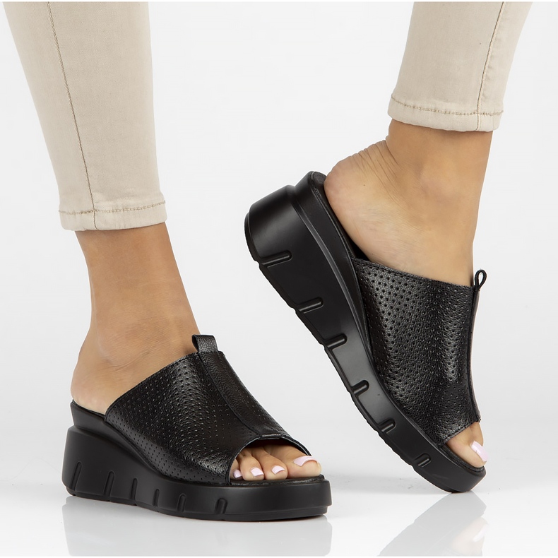 Babouches en cuir Filippo DK3594/22 Bk noir 1