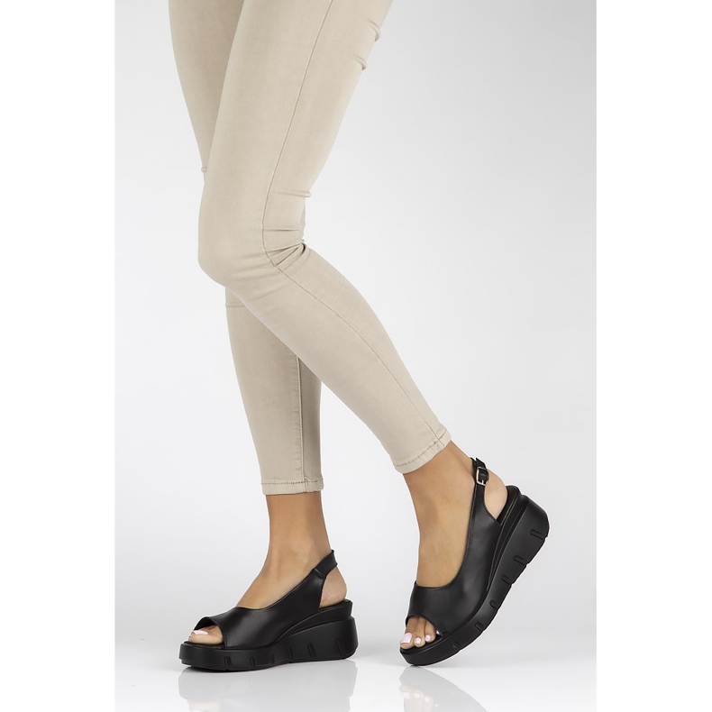 Sandales en cuir Filippo DS3595/22 Bk noir le noir 1