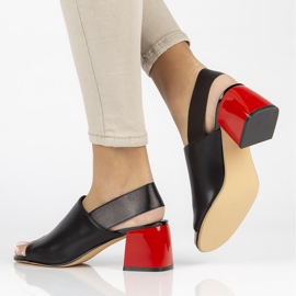 Sandales en cuir Filippo DS3729/22 Bk noir 1