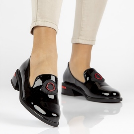 Chaussures en cuir Filippo DP3720 / 22 Bk noir 1