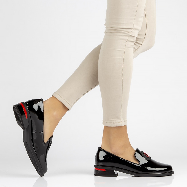 Chaussures en cuir Filippo DP3720 / 22 Bk noir 2