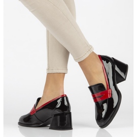 Escarpins en cuir Filippo DP3727 / 22 Bk noir le noir rouge 2
