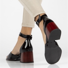 Sandales en cuir Filippo DS3723/22 Bk noir 1