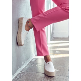 Espadrilles Femme Sur La Plateforme Cross Jeans JJ2R4013C Blanc 2