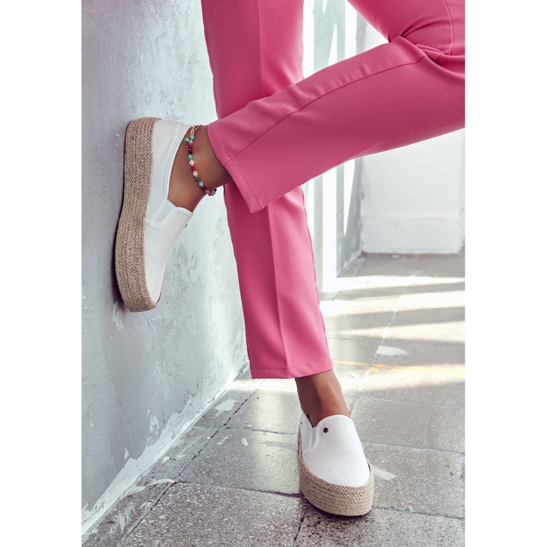 Espadrilles Femme Sur La Plateforme Cross Jeans JJ2R4013C Blanc 2