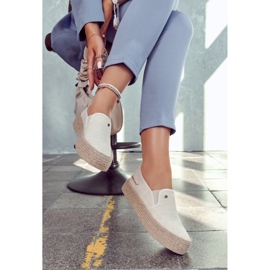 Espadrilles Femme Sur La Plateforme Cross Jeans JJ2R4014C Beige 1