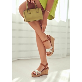 Sandales Compensées À La Mode Vert Vif Roseville 9
