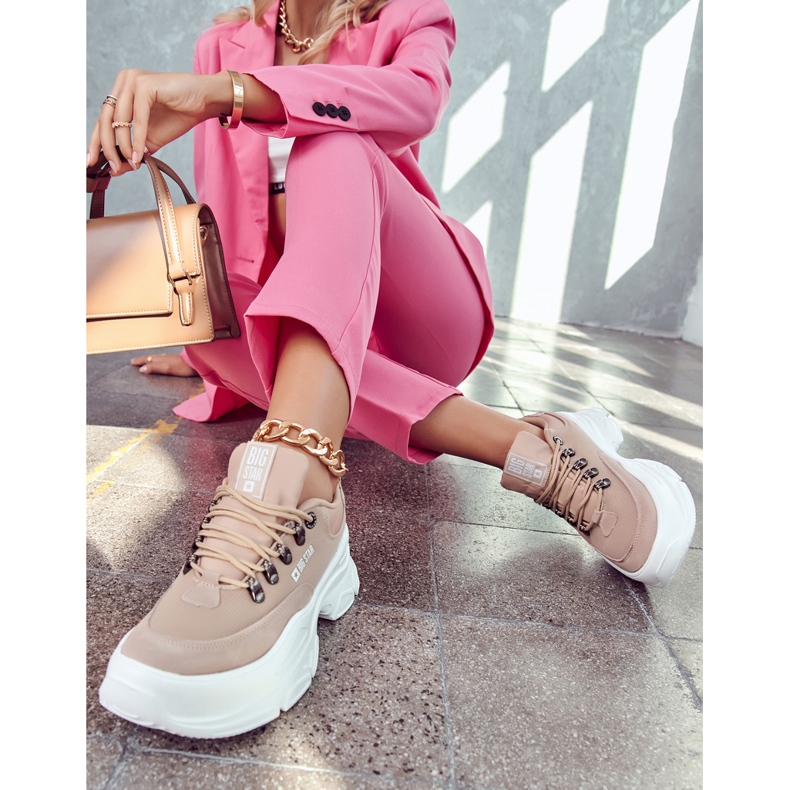 Chaussures de sport femme Baskets Big Star JJ274A222 Beige 1