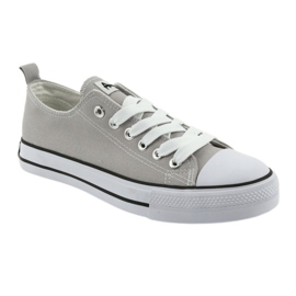 Baskets nouées gris American Club chaussures pour femmes 1