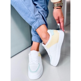Baskets jaunes Libby blanche multicolore 4