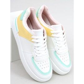 Baskets jaunes Libby blanche multicolore 1