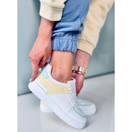 Baskets jaunes Libby blanche multicolore 5