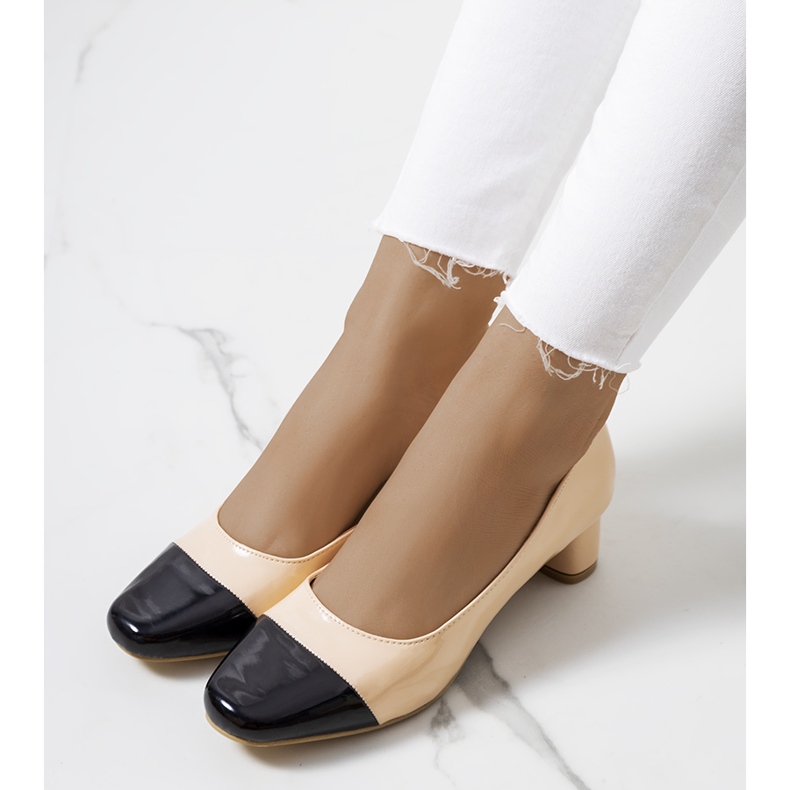 Escarpins femme Dikra beiges le noir 1 Escarpins femme Dikra beiges le noir 1