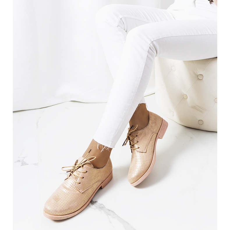 Chaussures femme dorées Kroes rose 1