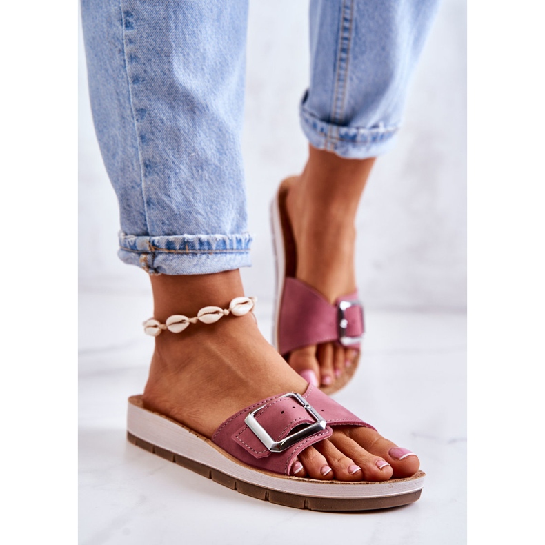 Chaussons Femme Tendance Avec Boucle Inblu CP000031 Rose 2