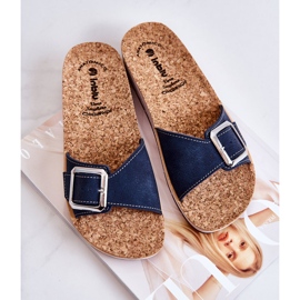 Chaussons Femme Tendance Avec Boucle Inblu CP000031 Bleu Marine 1