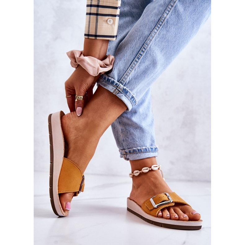 Chaussons Femme Tendance Avec Boucle Inblu CP000031 Jaune 2