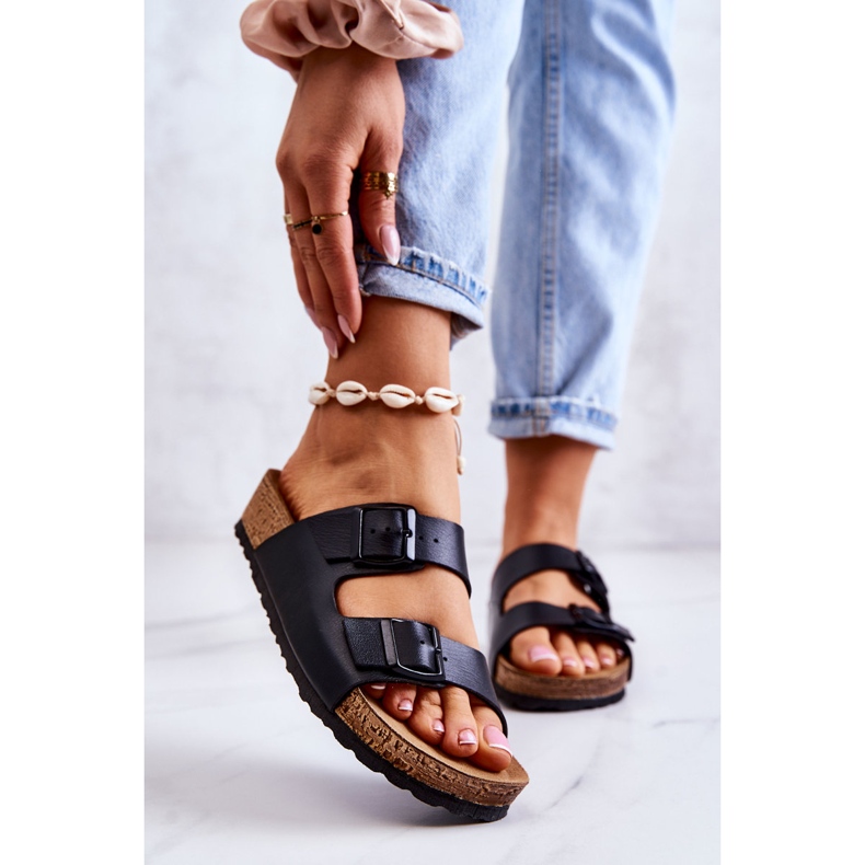 Chaussons Femme Boucles Inblu NM000028 Noir le noir 1