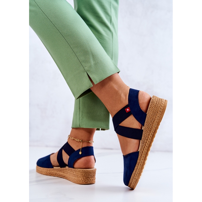 Espadrilles Femme Daim Big Star JJ276037 Bleu Marine 1