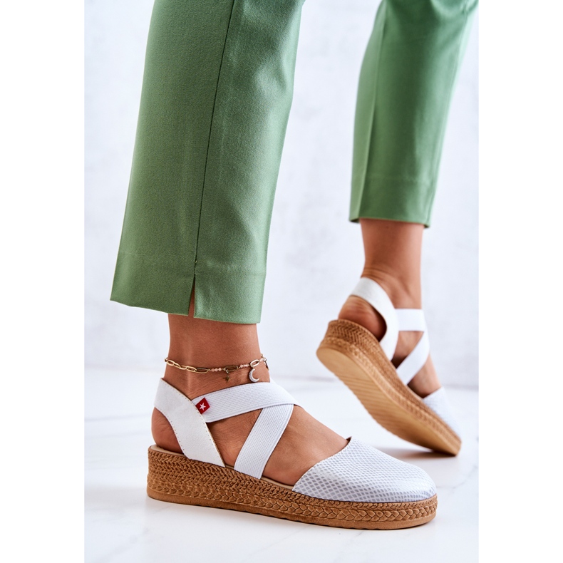 Espadrilles à la mode pour femmes Big Star JJ276036 Blanc 2