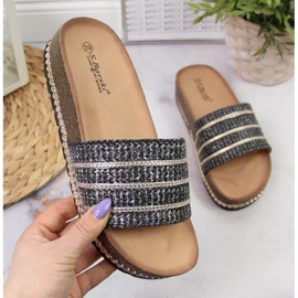 Chaussons compensés noirs W S. Barski le noir 1